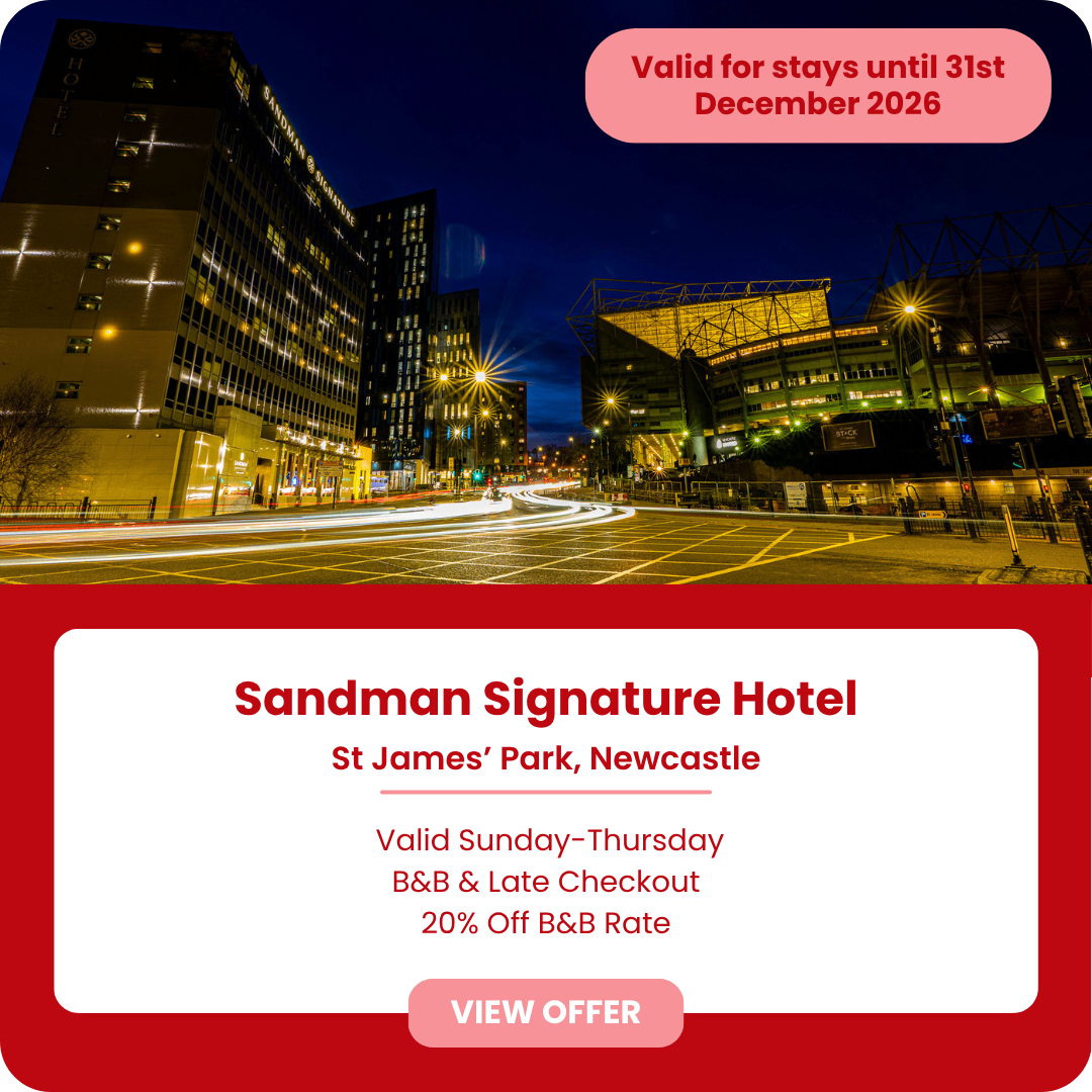 Sandman Signature Hotel St James Park Newcastle - 20% B&B  Rates